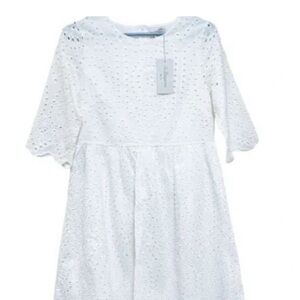 Elegant White babydoll dress